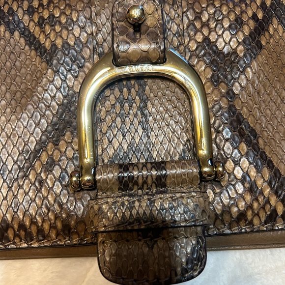Authentic Python 🐍 and leather Gucci brown clutch - Picture 9 of 9